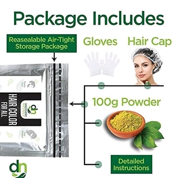 Henna Hair Color For All MIDNIGHT BLACK 100% Natural Organic Plant Dye Vegan NEW - Picture 3 of 10